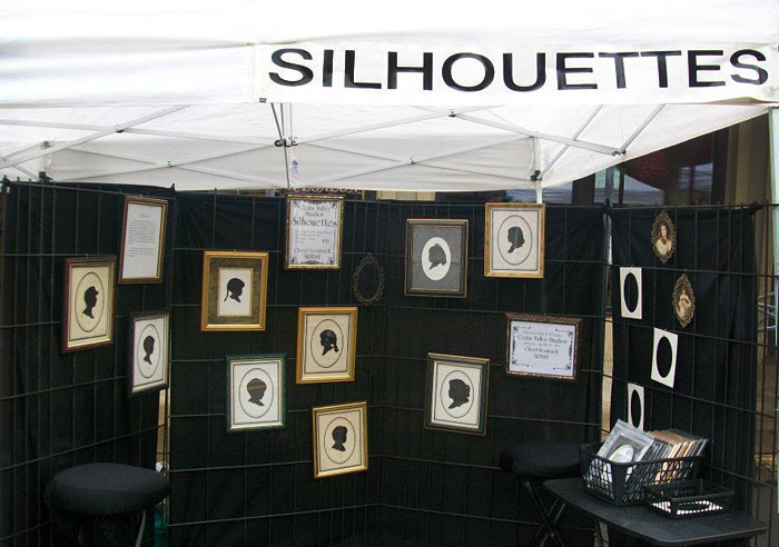 Silhouette display booth